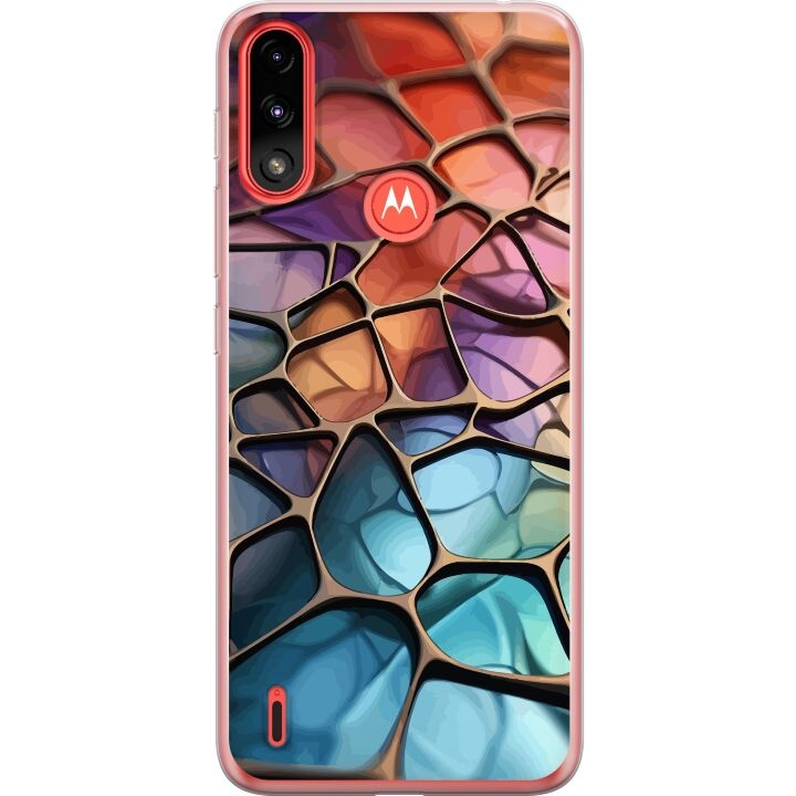 Mobile case for Motorola Moto E7 Power with Metallic pattern design in the group SMARTPHONE & TABLETS / Phone cases / Motorola at TP E-commerce Nordic AB (A54459)