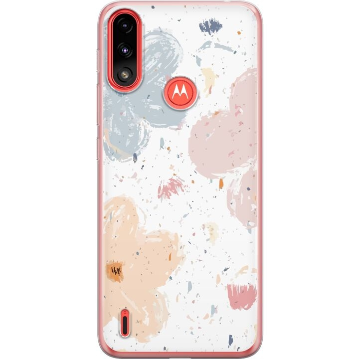 Mobile case for Motorola Moto E7 Power with Flowers design in the group SMARTPHONE & TABLETS / Phone cases / Motorola at TP E-commerce Nordic AB (A54461)