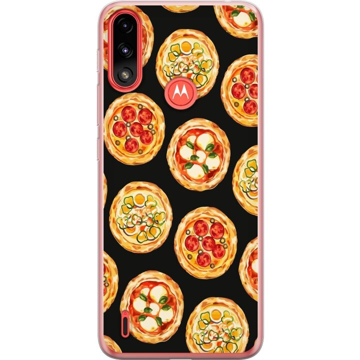 Mobile case for Motorola Moto E7 Power with Pizza design in the group SMARTPHONE & TABLETS / Phone cases / Motorola at TP E-commerce Nordic AB (A54462)