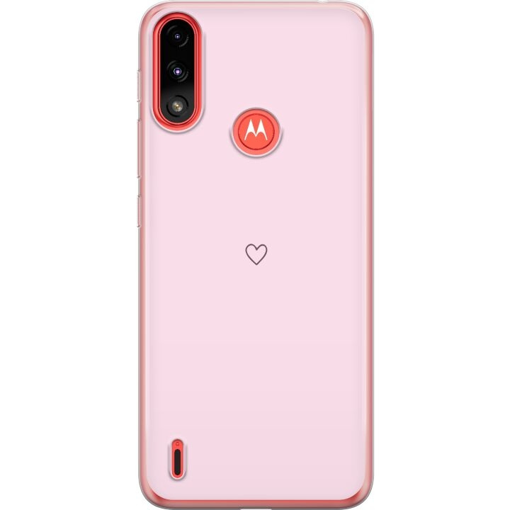 Mobile case for Motorola Moto E7 Power with Heart design in the group SMARTPHONE & TABLETS / Phone cases / Motorola at TP E-commerce Nordic AB (A54468)