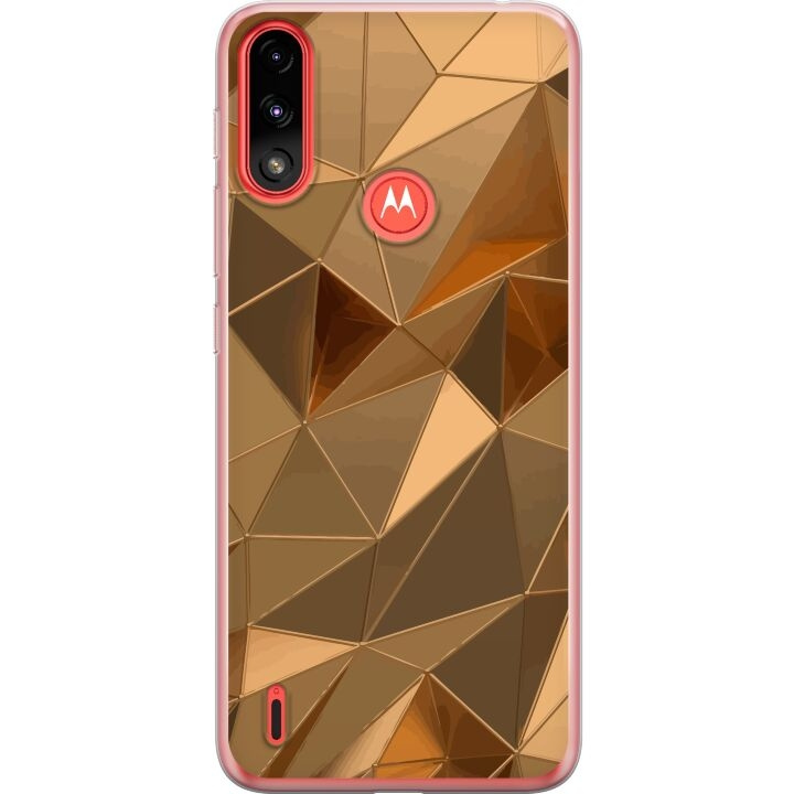 Mobile case for Motorola Moto E7 Power with 3D Gold design in the group SMARTPHONE & TABLETS / Phone cases / Motorola at TP E-commerce Nordic AB (A54473)