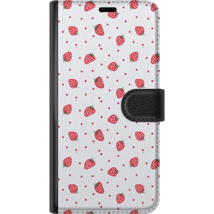 Wallet case for Motorola Edge 40 Neo with Strawberries design in the group SMARTPHONE & TABLETS / Phone cases / Motorola at TP E-commerce Nordic AB (A54520)