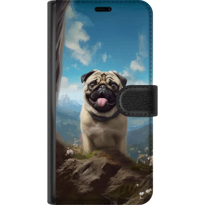 Wallet case for Motorola Edge 40 Neo with Happy Dog design in the group SMARTPHONE & TABLETS / Phone cases / Motorola at TP E-commerce Nordic AB (A54521)