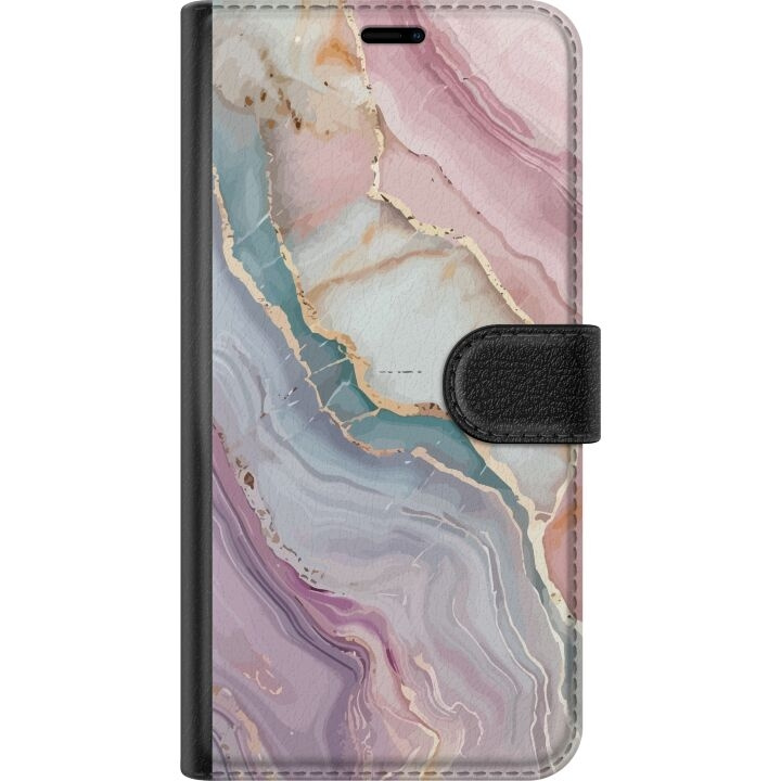 Wallet case for Motorola Edge 40 Neo with Marble design in the group SMARTPHONE & TABLETS / Phone cases / Motorola at TP E-commerce Nordic AB (A54525)