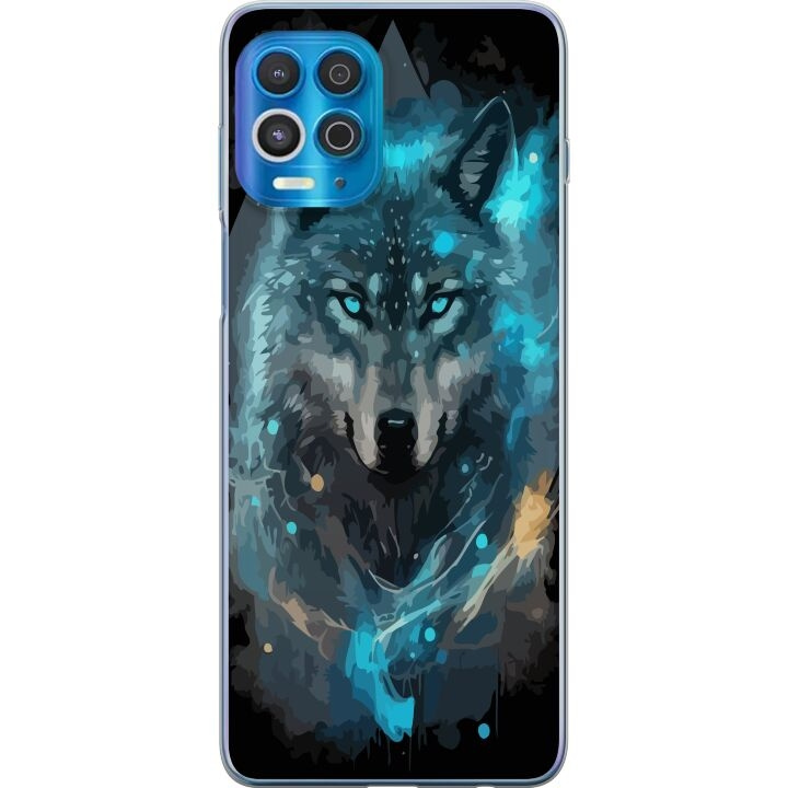 Mobile case for Motorola Edge S with Wolf design in the group SMARTPHONE & TABLETS / Phone cases / Motorola at TP E-commerce Nordic AB (A54562)