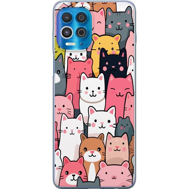 Mobile case for Motorola Edge S with Cat pattern design in the group SMARTPHONE & TABLETS / Phone cases / Motorola at TP E-commerce Nordic AB (A54565)