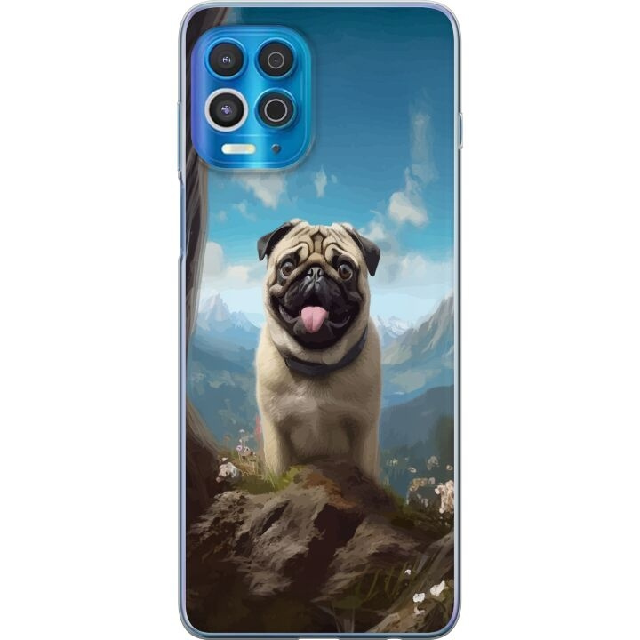 Mobile case for Motorola Edge S with Happy Dog design in the group SMARTPHONE & TABLETS / Phone cases / Motorola at TP E-commerce Nordic AB (A54575)