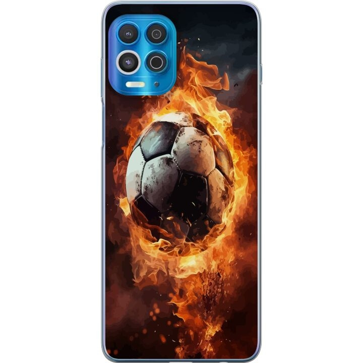 Mobile case for Motorola Edge S with Football design in the group SMARTPHONE & TABLETS / Phone cases / Motorola at TP E-commerce Nordic AB (A54578)