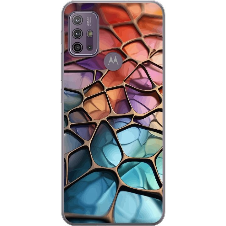 Mobile case for Motorola Moto G10 with Metallic pattern design in the group SMARTPHONE & TABLETS / Phone cases / Motorola at TP E-commerce Nordic AB (A54594)