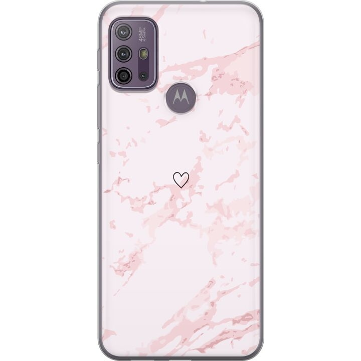 Mobile case for Motorola Moto G10 with Pink Heart design in the group SMARTPHONE & TABLETS / Phone cases / Motorola at TP E-commerce Nordic AB (A54607)