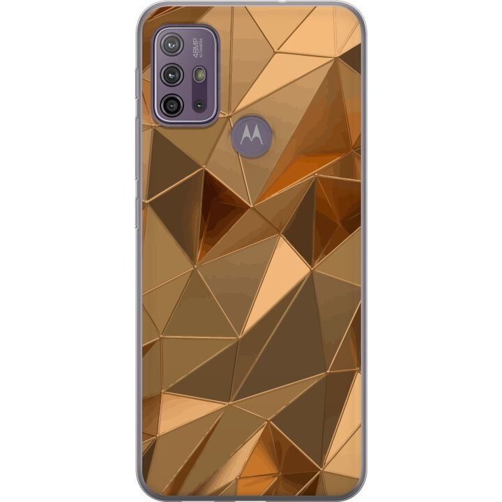 Mobile case for Motorola Moto G10 with 3D Gold design in the group SMARTPHONE & TABLETS / Phone cases / Motorola at TP E-commerce Nordic AB (A54608)