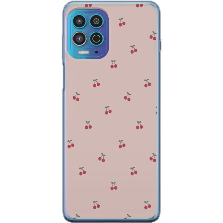 Mobile case for Motorola Moto G100 with Cherry design in the group SMARTPHONE & TABLETS / Phone cases / Motorola at TP E-commerce Nordic AB (A54618)