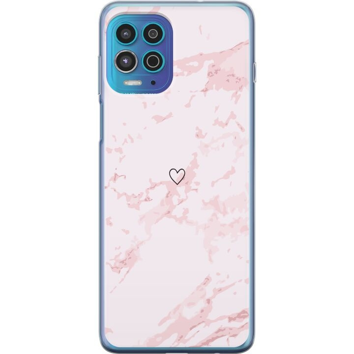 Mobile case for Motorola Moto G100 with Pink Heart design in the group SMARTPHONE & TABLETS / Phone cases / Motorola at TP E-commerce Nordic AB (A54634)