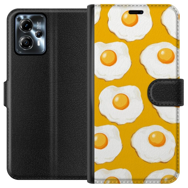 Wallet case for Motorola Moto G13 with Fried egg design in the group SMARTPHONE & TABLETS / Phone cases / Motorola at TP E-commerce Nordic AB (A54640)