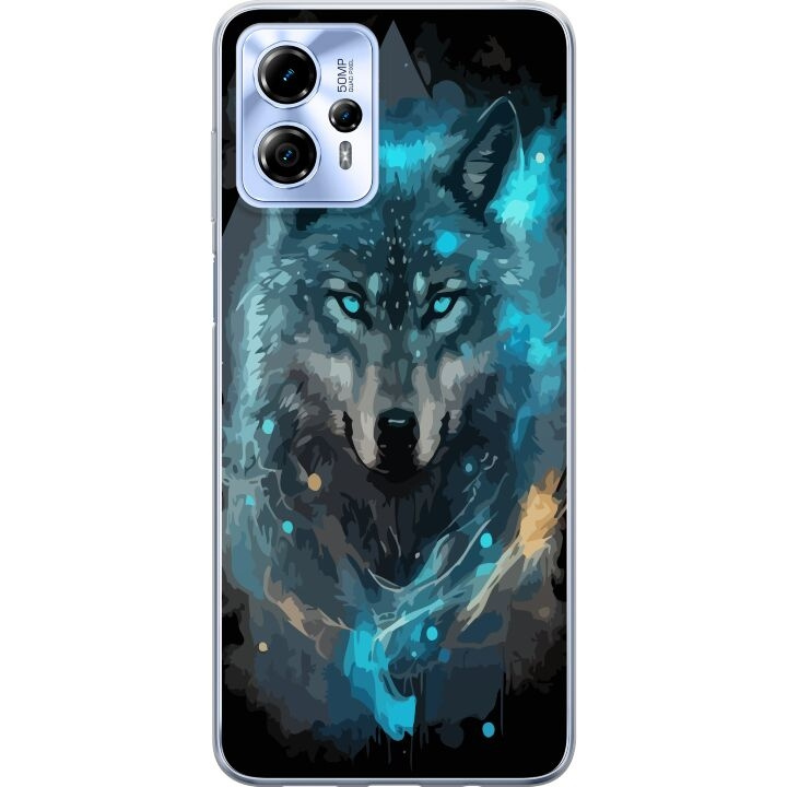 Mobile case for Motorola Moto G13 with Wolf design in the group SMARTPHONE & TABLETS / Phone cases / Motorola at TP E-commerce Nordic AB (A54670)