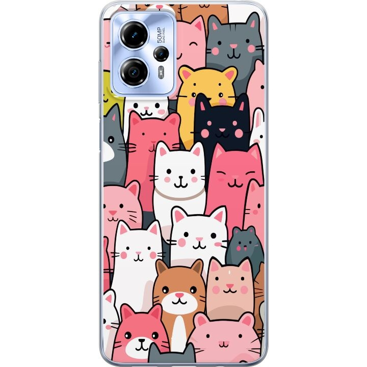 Mobile case for Motorola Moto G13 with Cat pattern design in the group SMARTPHONE & TABLETS / Phone cases / Motorola at TP E-commerce Nordic AB (A54673)