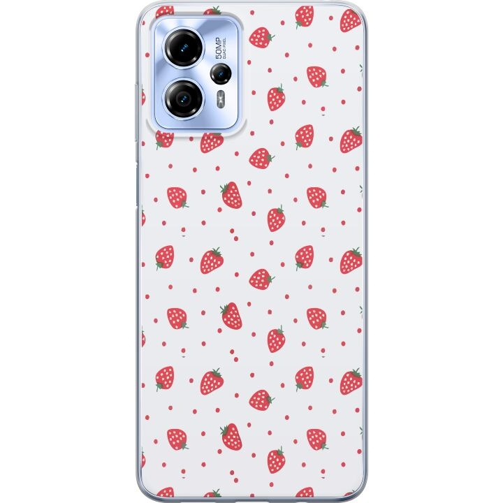 Mobile case for Motorola Moto G13 with Strawberries design in the group SMARTPHONE & TABLETS / Phone cases / Motorola at TP E-commerce Nordic AB (A54682)