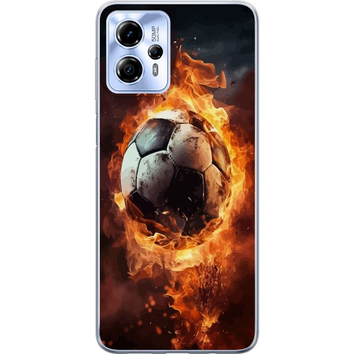 Mobile case for Motorola Moto G13 with Football design in the group SMARTPHONE & TABLETS / Phone cases / Motorola at TP E-commerce Nordic AB (A54686)