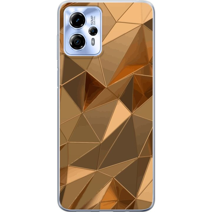 Mobile case for Motorola Moto G13 with 3D Gold design in the group SMARTPHONE & TABLETS / Phone cases / Motorola at TP E-commerce Nordic AB (A54689)