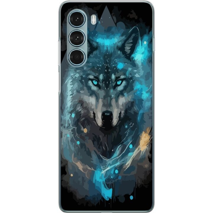 Mobile case for Motorola Moto G200 5G with Wolf design in the group SMARTPHONE & TABLETS / Phone cases / Motorola at TP E-commerce Nordic AB (A54724)