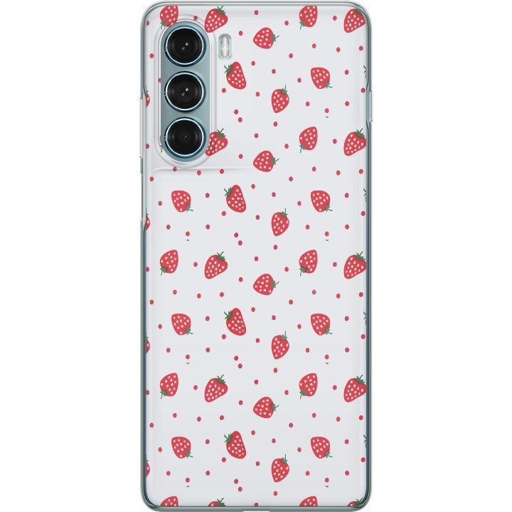 Mobile case for Motorola Moto G200 5G with Strawberries design in the group SMARTPHONE & TABLETS / Phone cases / Motorola at TP E-commerce Nordic AB (A54736)