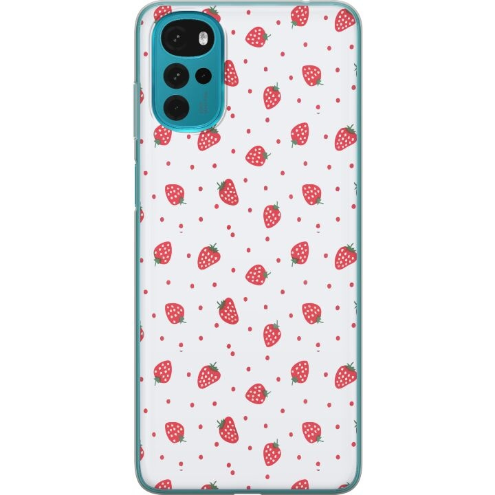 Mobile case for Motorola Moto G22 with Strawberries design in the group SMARTPHONE & TABLETS / Phone cases / Motorola at TP E-commerce Nordic AB (A54763)