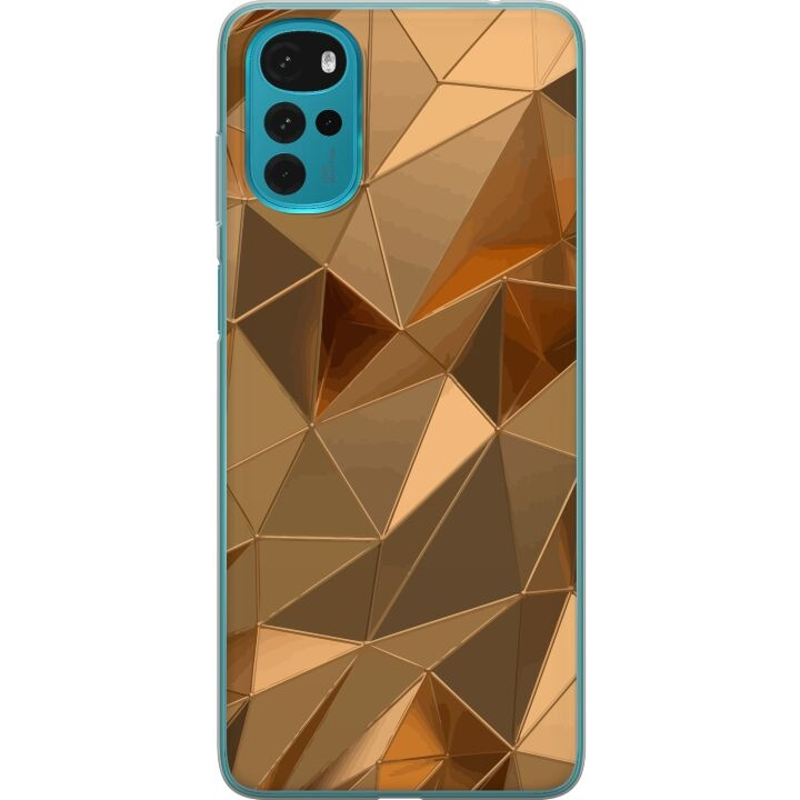 Mobile case for Motorola Moto G22 with 3D Gold design in the group SMARTPHONE & TABLETS / Phone cases / Motorola at TP E-commerce Nordic AB (A54770)