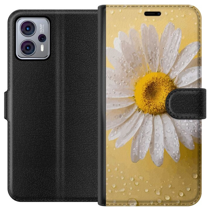 Wallet case for Motorola Moto G23 with Porslinsblomma design in the group SMARTPHONE & TABLETS / Phone cases / Motorola at TP E-commerce Nordic AB (A54773)