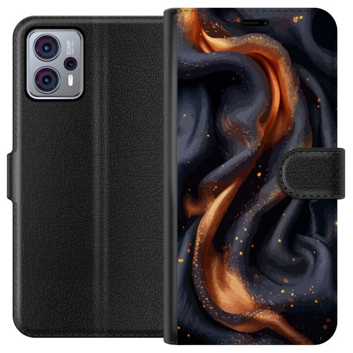 Wallet case for Motorola Moto G23 with Fiery silk design in the group SMARTPHONE & TABLETS / Phone cases / Motorola at TP E-commerce Nordic AB (A54774)