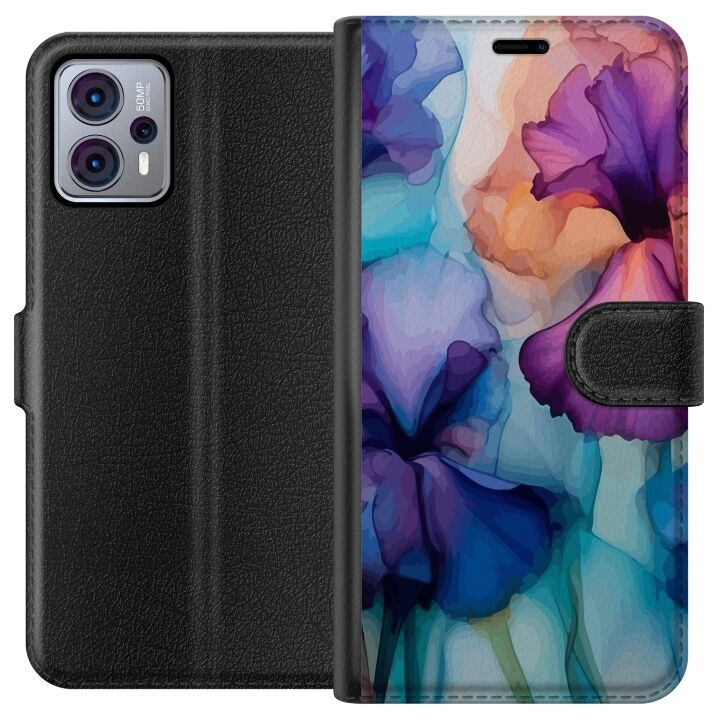 Wallet case for Motorola Moto G23 with Magical flowers design in the group SMARTPHONE & TABLETS / Phone cases / Motorola at TP E-commerce Nordic AB (A54776)