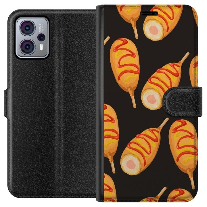 Wallet case for Motorola Moto G23 with Chicken drumstick design in the group SMARTPHONE & TABLETS / Phone cases / Motorola at TP E-commerce Nordic AB (A54782)