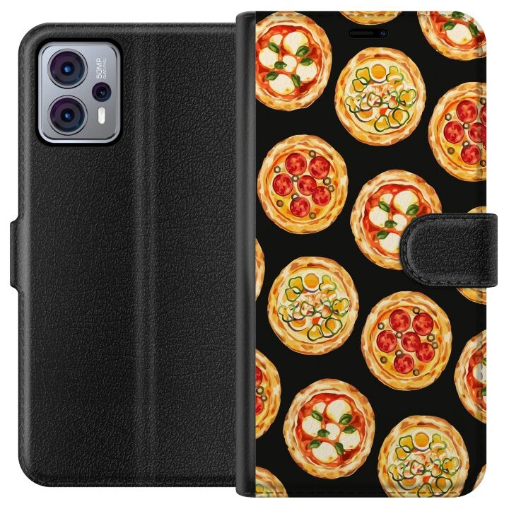 Wallet case for Motorola Moto G23 with Pizza design in the group SMARTPHONE & TABLETS / Phone cases / Motorola at TP E-commerce Nordic AB (A54786)