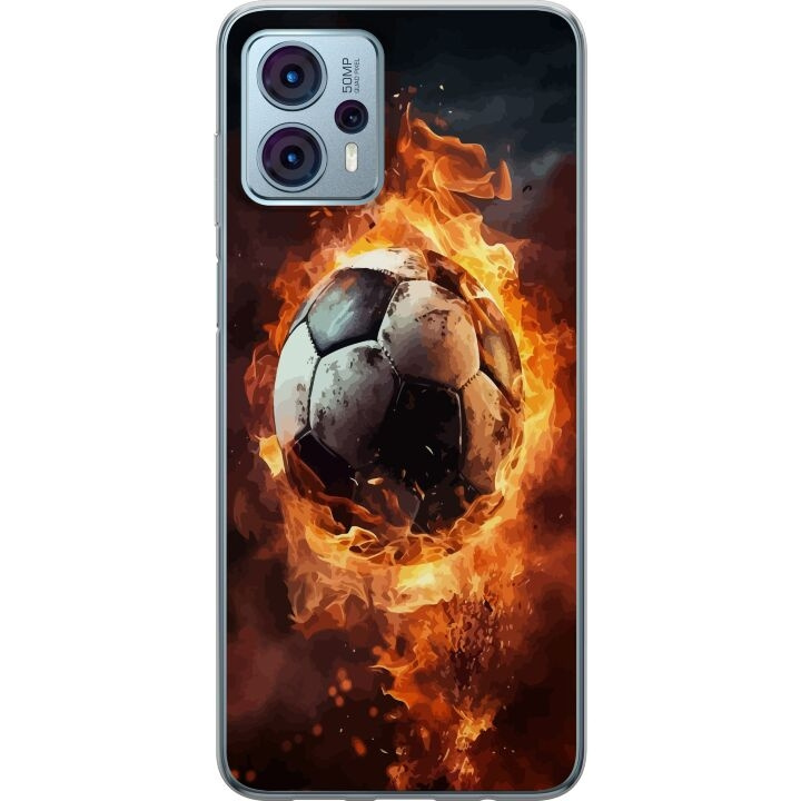 Mobile case for Motorola Moto G23 with Football design in the group SMARTPHONE & TABLETS / Phone cases / Motorola at TP E-commerce Nordic AB (A54821)