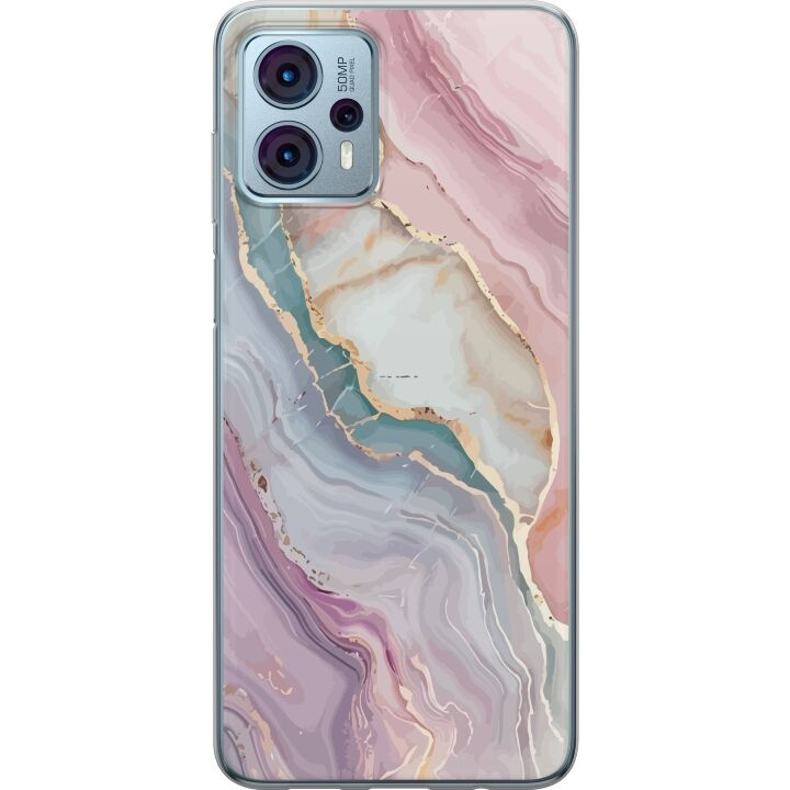 Mobile case for Motorola Moto G23 with Marble design in the group SMARTPHONE & TABLETS / Phone cases / Motorola at TP E-commerce Nordic AB (A54822)