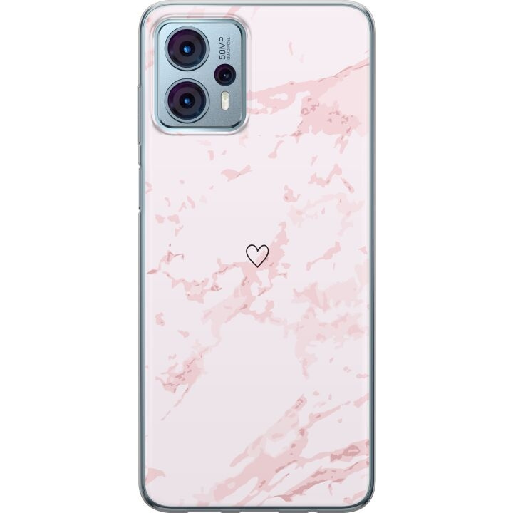 Mobile case for Motorola Moto G23 with Pink Heart design in the group SMARTPHONE & TABLETS / Phone cases / Motorola at TP E-commerce Nordic AB (A54823)