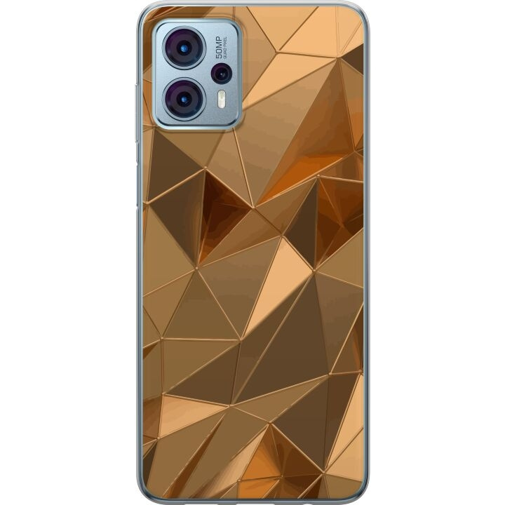 Mobile case for Motorola Moto G23 with 3D Gold design in the group SMARTPHONE & TABLETS / Phone cases / Motorola at TP E-commerce Nordic AB (A54824)