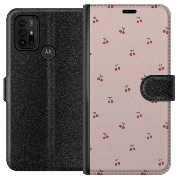 Wallet case for Motorola Moto G30 with Cherry design in the group SMARTPHONE & TABLETS / Phone cases / Motorola at TP E-commerce Nordic AB (A54834)