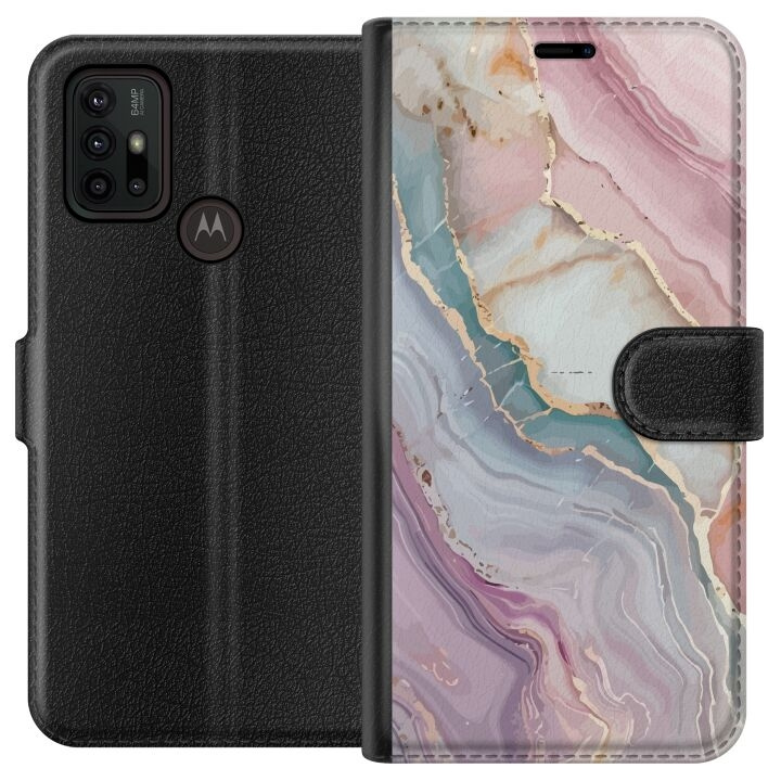 Wallet case for Motorola Moto G30 with Marble design in the group SMARTPHONE & TABLETS / Phone cases / Motorola at TP E-commerce Nordic AB (A54849)