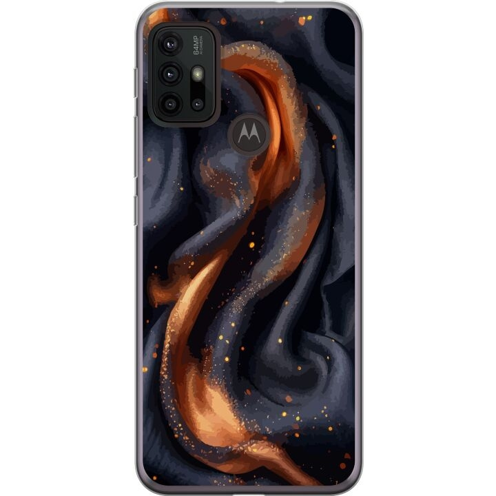 Mobile case for Motorola Moto G30 with Fiery silk design in the group SMARTPHONE & TABLETS / Phone cases / Motorola at TP E-commerce Nordic AB (A54855)