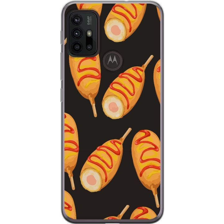 Mobile case for Motorola Moto G30 with Chicken drumstick design in the group SMARTPHONE & TABLETS / Phone cases / Motorola at TP E-commerce Nordic AB (A54863)