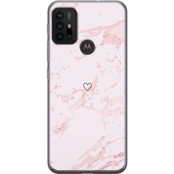 Mobile case for Motorola Moto G30 with Pink Heart design in the group SMARTPHONE & TABLETS / Phone cases / Motorola at TP E-commerce Nordic AB (A54877)