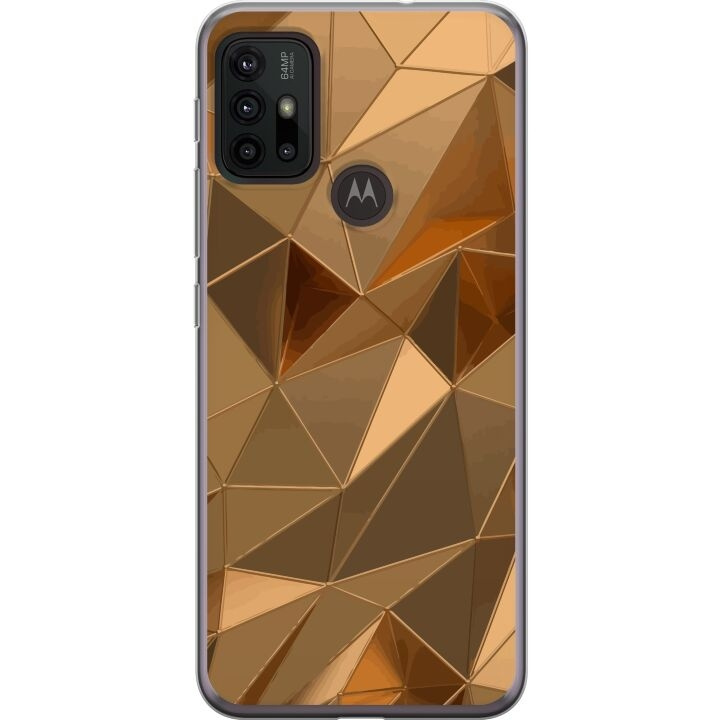 Mobile case for Motorola Moto G30 with 3D Gold design in the group SMARTPHONE & TABLETS / Phone cases / Motorola at TP E-commerce Nordic AB (A54878)