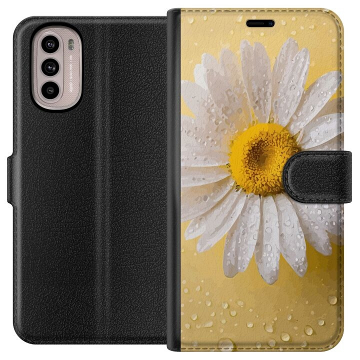 Wallet case for Motorola Moto G31 with Porslinsblomma design in the group SMARTPHONE & TABLETS / Phone cases / Motorola at TP E-commerce Nordic AB (A54881)