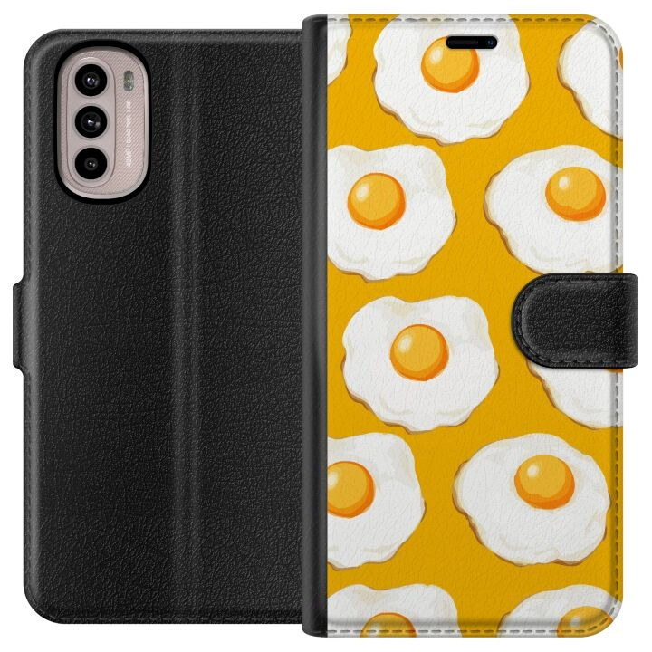 Wallet case for Motorola Moto G31 with Fried egg design in the group SMARTPHONE & TABLETS / Phone cases / Motorola at TP E-commerce Nordic AB (A54883)