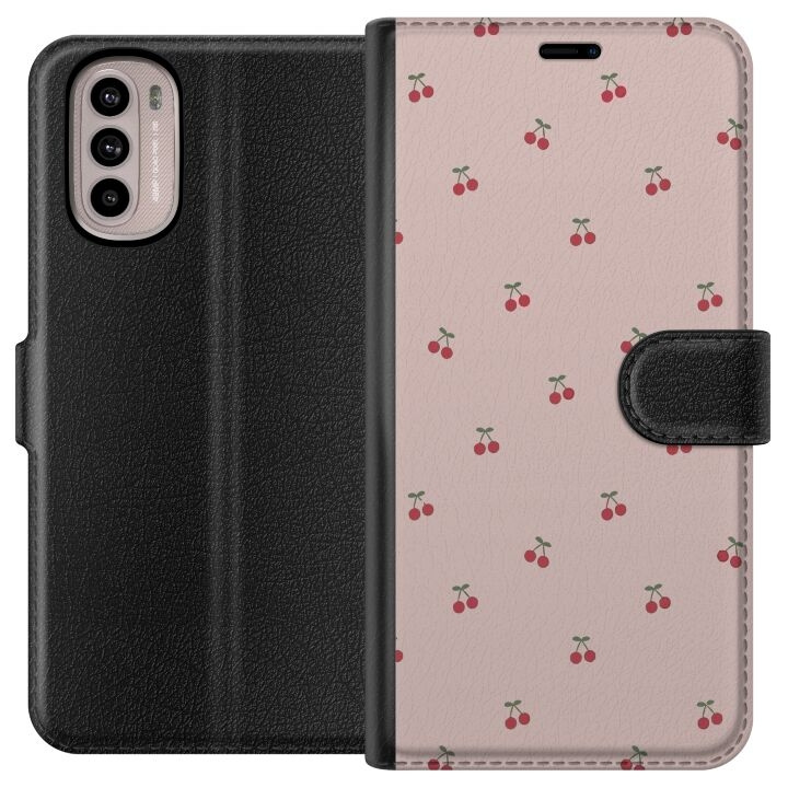 Wallet case for Motorola Moto G31 with Cherry design in the group SMARTPHONE & TABLETS / Phone cases / Motorola at TP E-commerce Nordic AB (A54888)