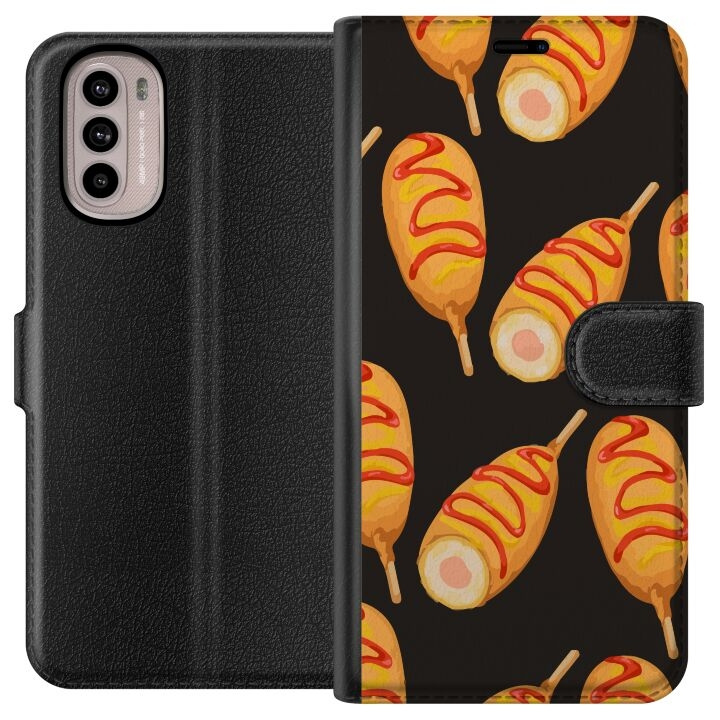 Wallet case for Motorola Moto G31 with Chicken drumstick design in the group SMARTPHONE & TABLETS / Phone cases / Motorola at TP E-commerce Nordic AB (A54890)