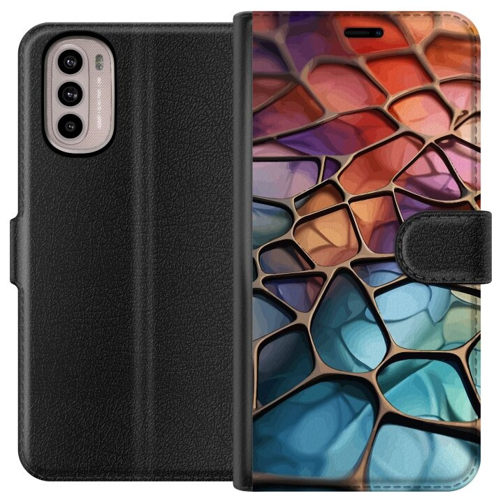 Wallet case for Motorola Moto G31 with Metallic pattern design in the group SMARTPHONE & TABLETS / Phone cases / Motorola at TP E-commerce Nordic AB (A54891)