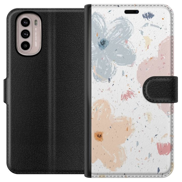 Wallet case for Motorola Moto G31 with Flowers design in the group SMARTPHONE & TABLETS / Phone cases / Motorola at TP E-commerce Nordic AB (A54893)