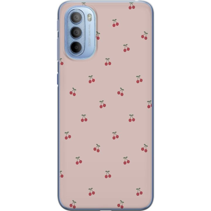 Mobile case for Motorola Moto G31 with Cherry design in the group SMARTPHONE & TABLETS / Phone cases / Motorola at TP E-commerce Nordic AB (A54915)