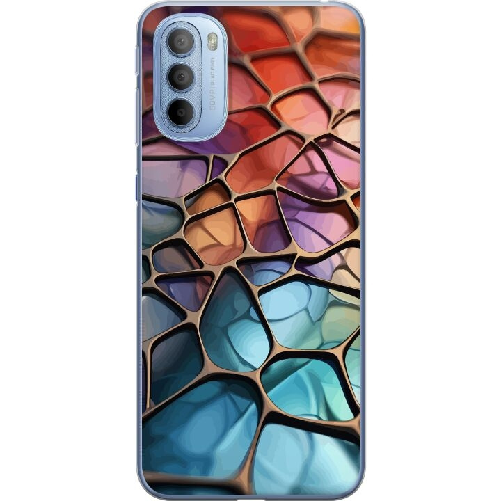 Mobile case for Motorola Moto G31 with Metallic pattern design in the group SMARTPHONE & TABLETS / Phone cases / Motorola at TP E-commerce Nordic AB (A54918)